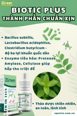 BIOTIC PLUS: Giải pháp vàng cho sức khỏe đường ruột của thú cưng yêu quý!
